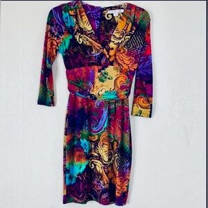 BOSTON PROPER Colorful Abstract-Print Dress, Size: 4, NWOT (SCLOS)